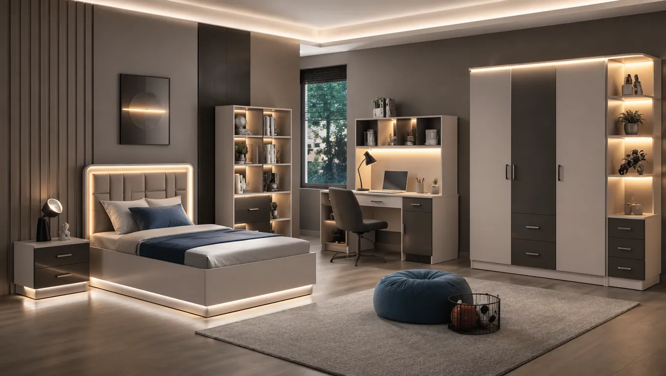 Modern LED Youth and Children's Room Set Modern LED Youth and Children's Room Set
