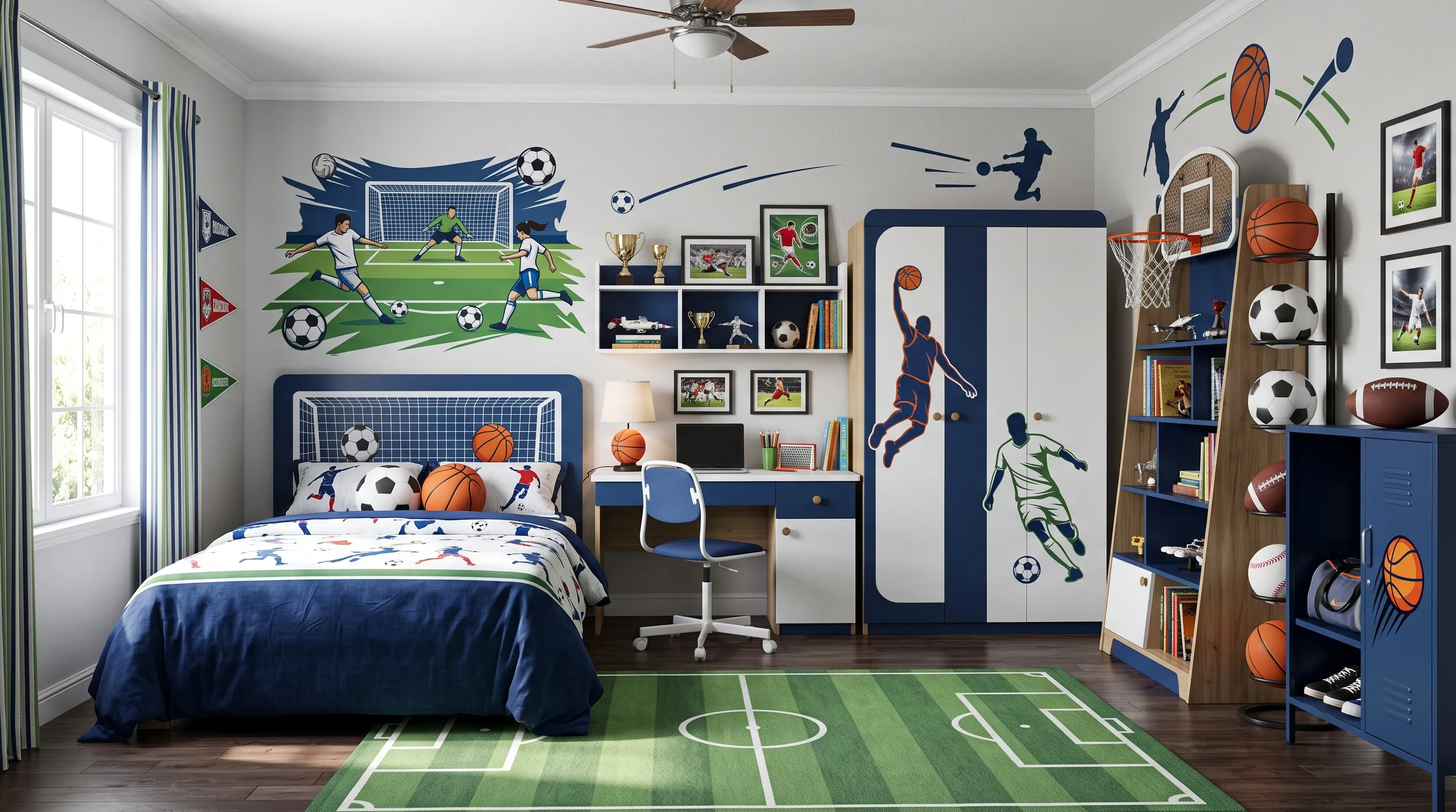 Sports Themed Boy's Children's Room Set Sports Themed Boy's Children's Room Set